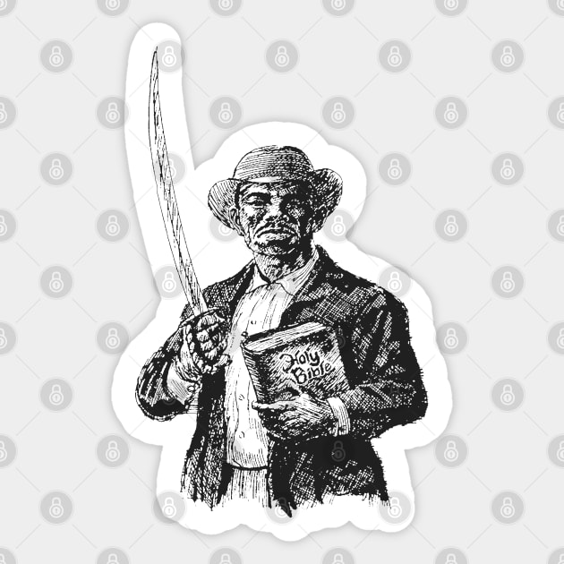 Nat Turner Sketch - American History, Anti Slavery, Anti Racist Sticker by SpaceDogLaika